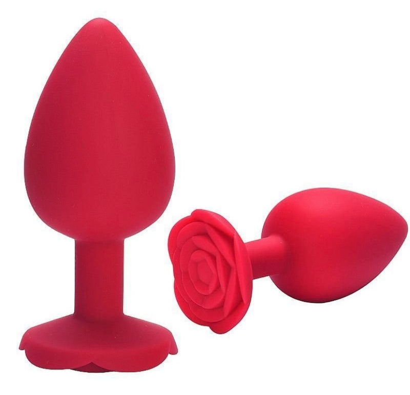 Plug de Silicone em formato de Rosa