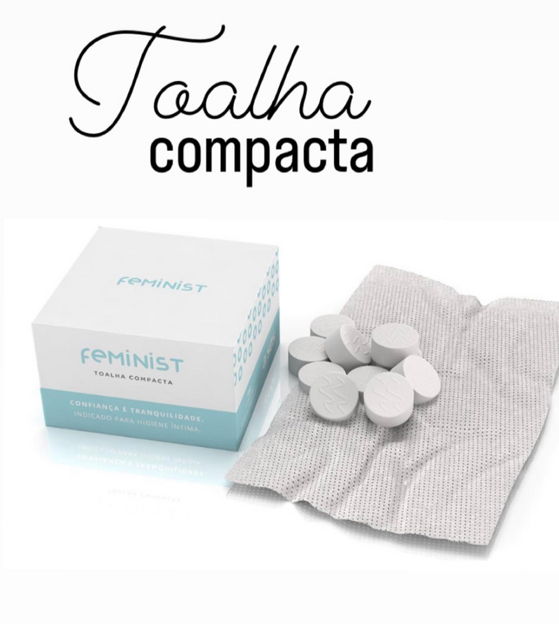 Toalha compacta para Higiene Íntima