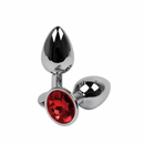 Plug Anal Cromado com Pedra Redonda - Tamanho G