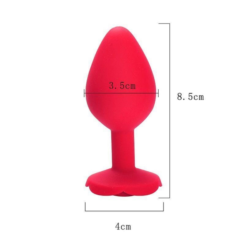 Plug de Silicone em formato de Rosa