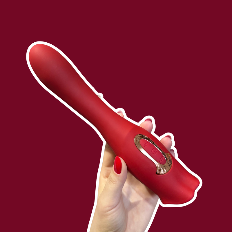 Vibrador Boca com Sucção e Penetração - KISS ME
